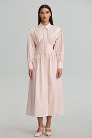 Structured Shoulder Shirt Dress