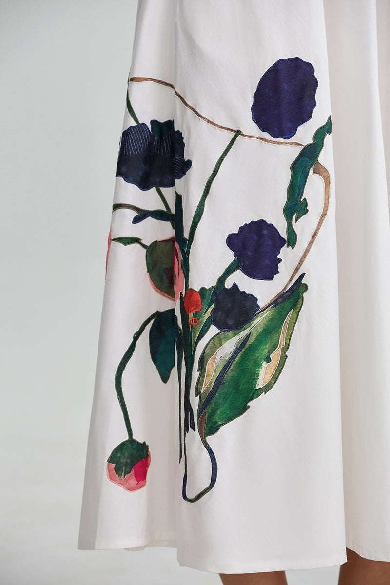 Embroidered Midi Dress