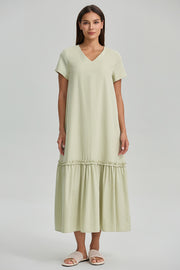 Ruffle Short Sleeve Dress