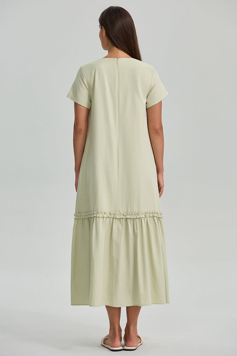 Ruffle Short Sleeve Dress