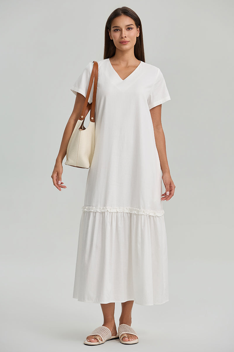 Ruffle Short Sleeve Dress