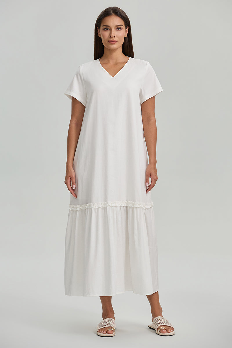 Ruffle Short Sleeve Dress