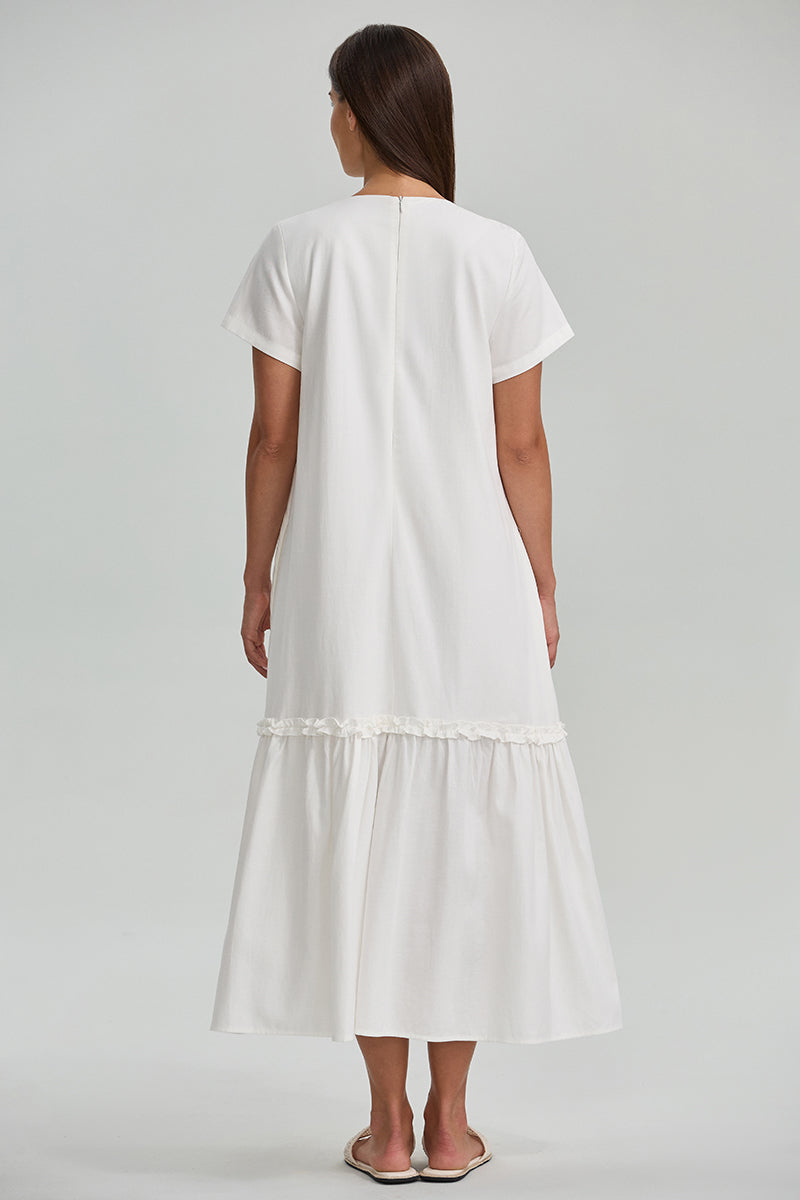 Ruffle Short Sleeve Dress