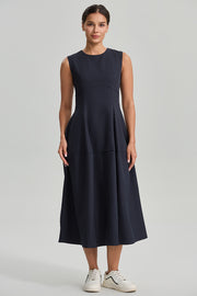 Sleeveless Denim Midi Dress