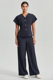 Tailored Wide Leg Pants