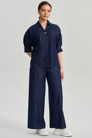 Wide Leg Denim Pants