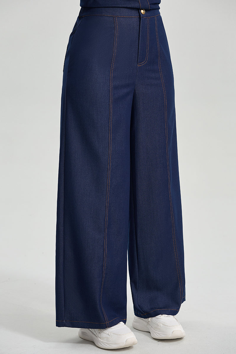 Wide Leg Denim Pants