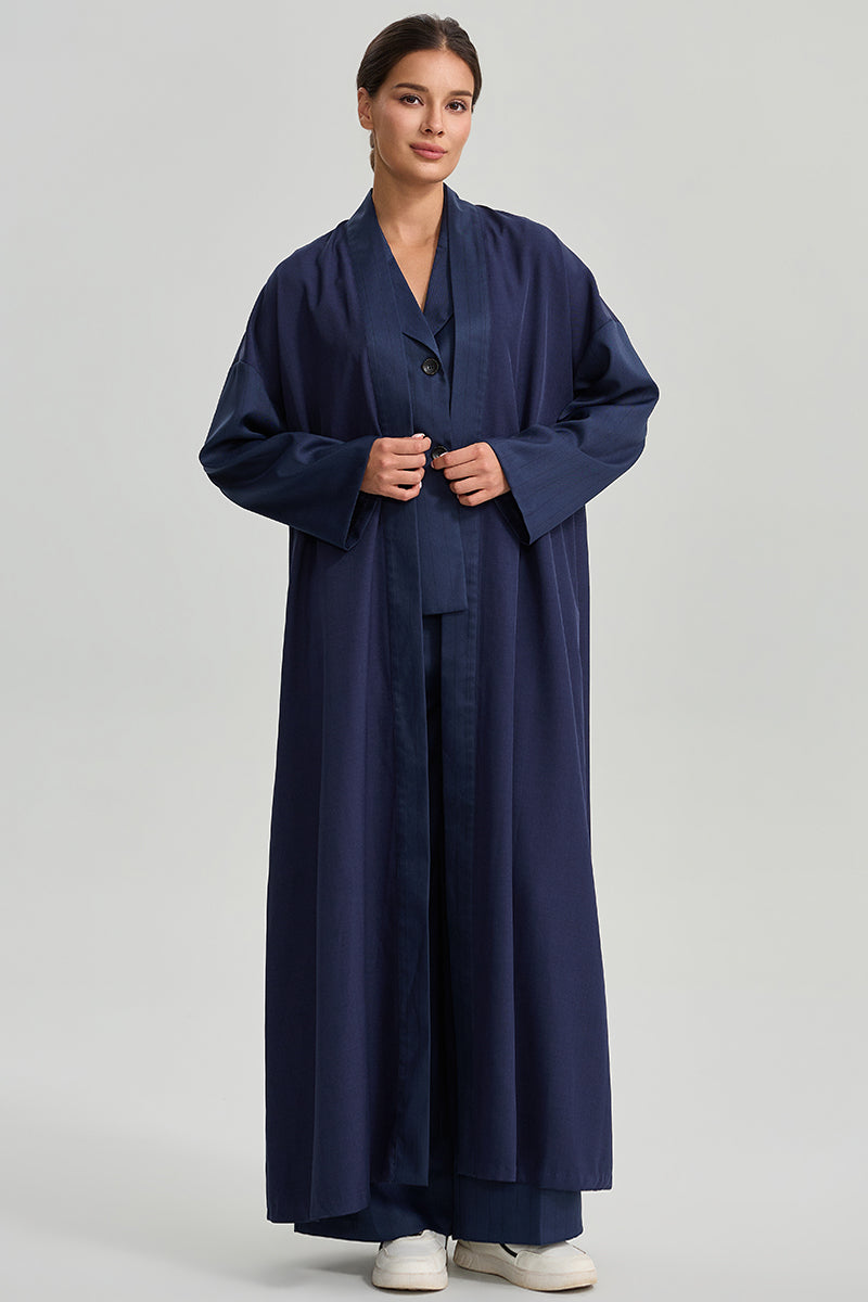 Open Front Wide Sleeve Abaya