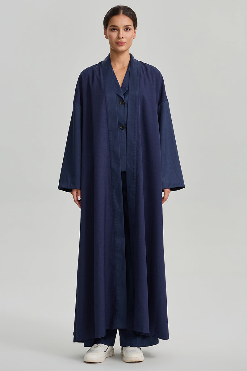 Open Front Wide Sleeve Abaya