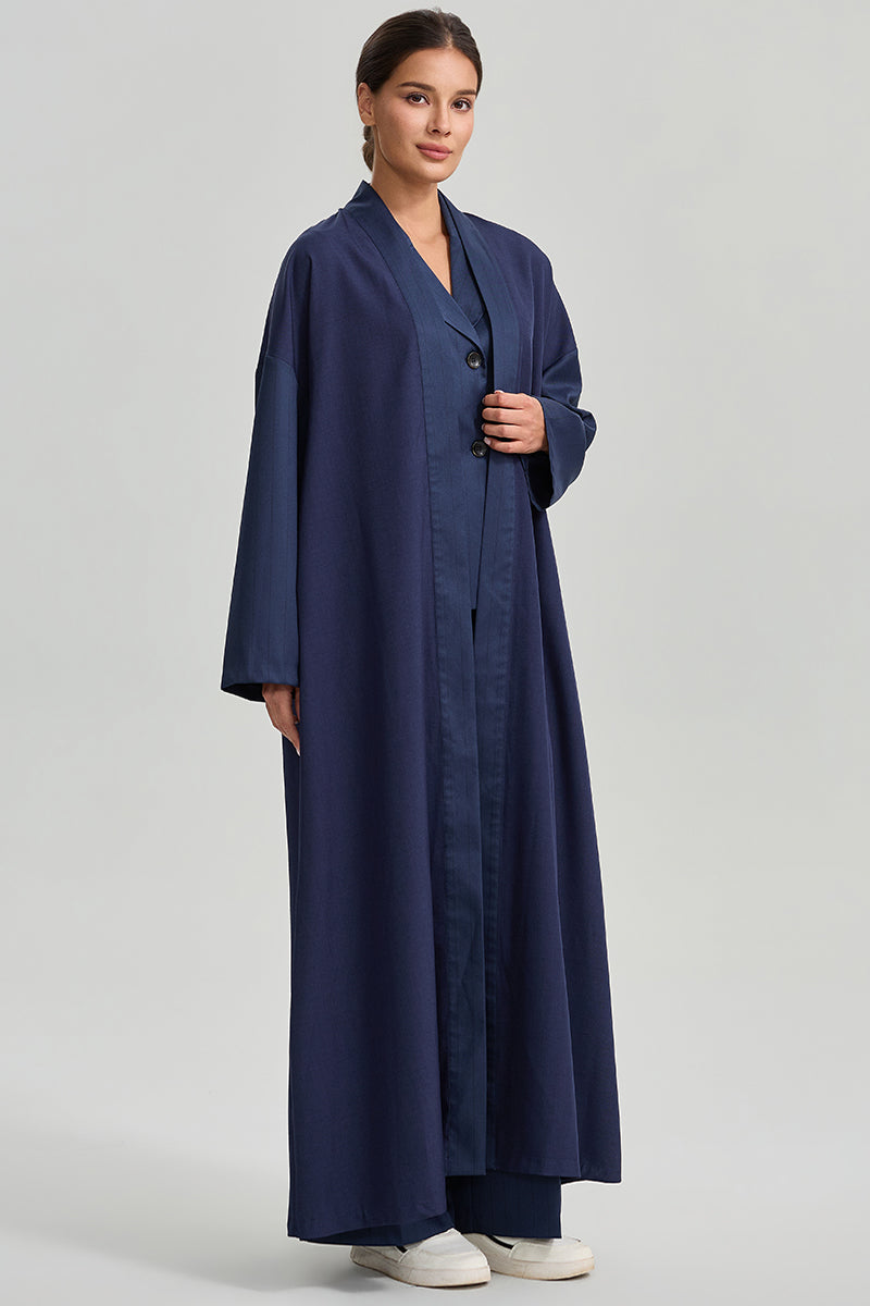 Open Front Wide Sleeve Abaya