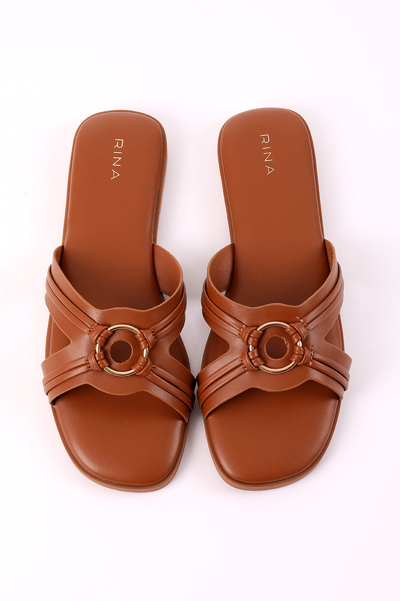 Flat Sandals With Ring Detail