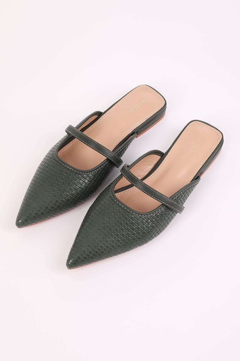 Pointed Toe Mule Flats