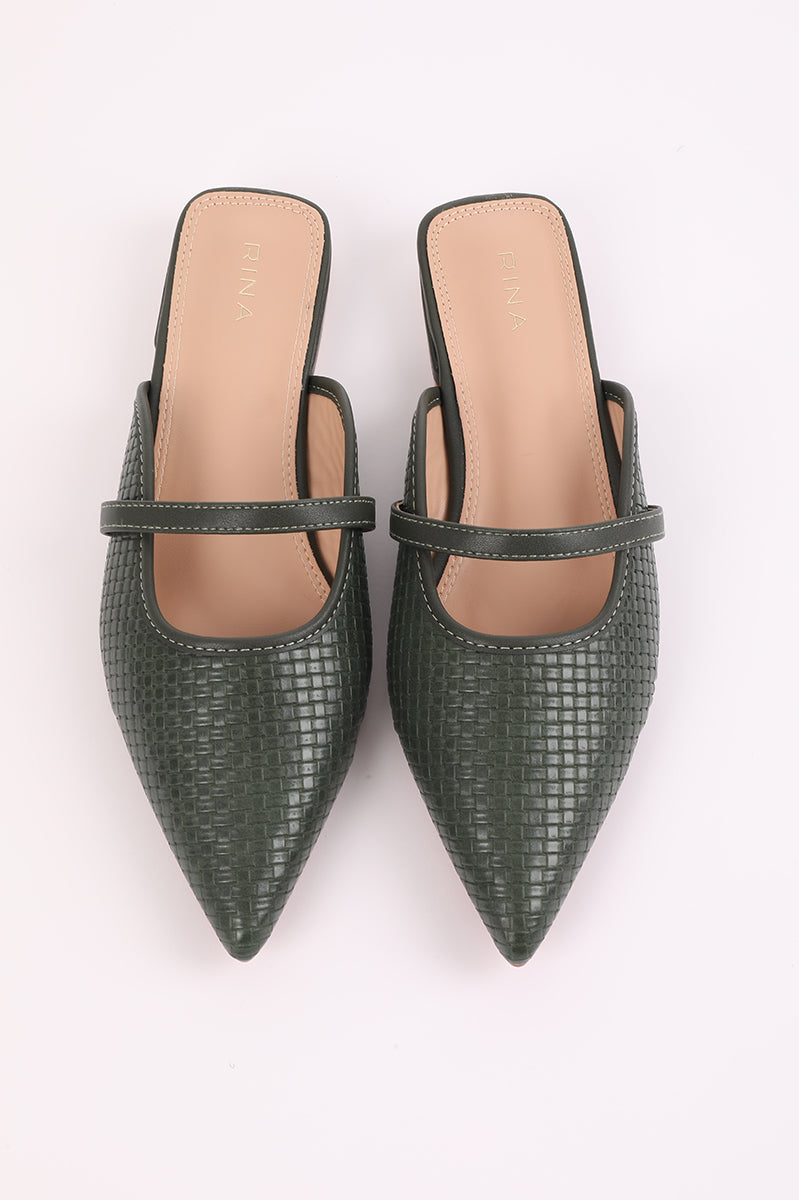 Pointed Toe Mule Flats