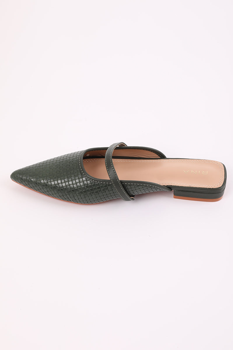 Pointed Toe Mule Flats