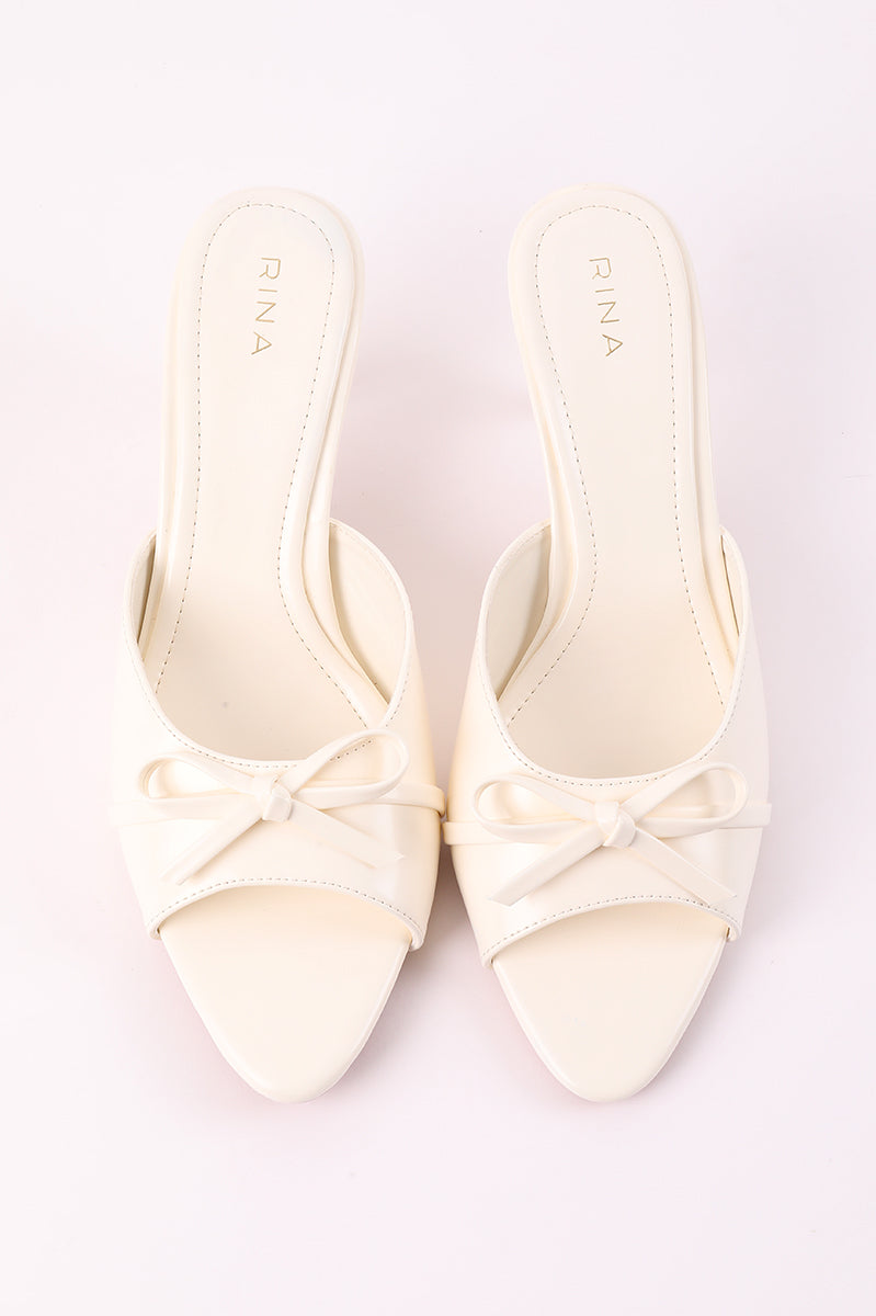 Heeled Sandals With Bow