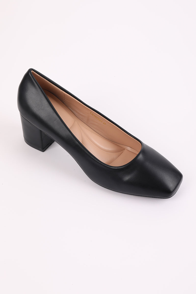 Square Toe Low Heel Shoes