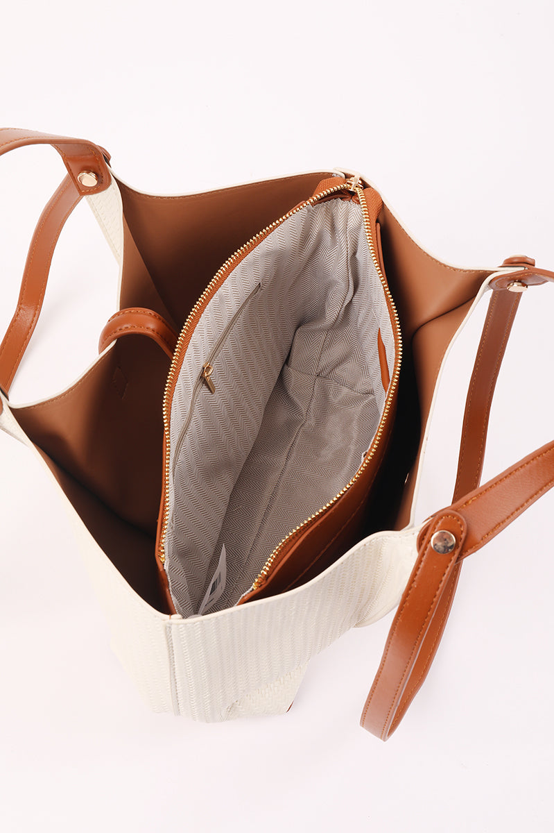 Structured Tote Bag With Strap