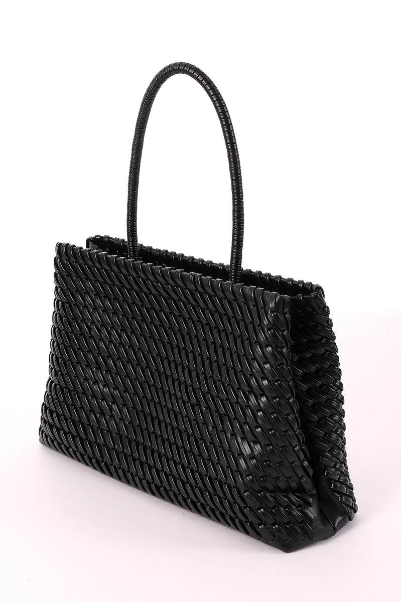 Woven Handbag With Shoulder Strap
