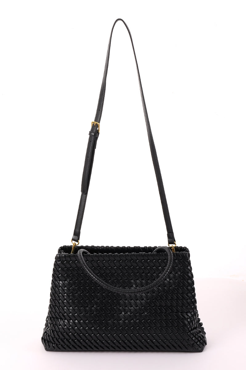 Woven Handbag With Shoulder Strap