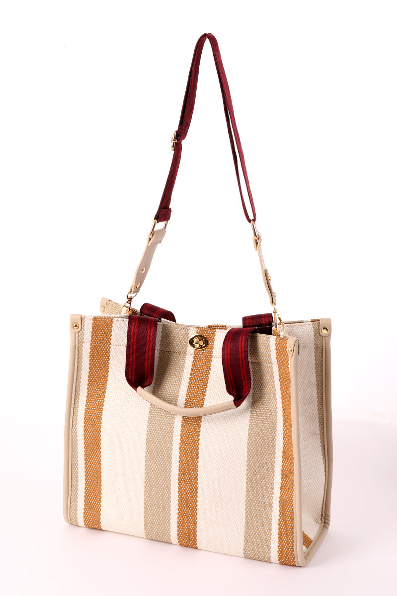 Striped Tote Bag