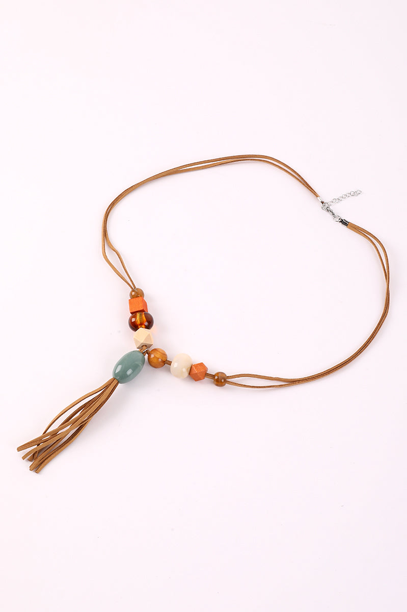 Necklace With Bead Tassel