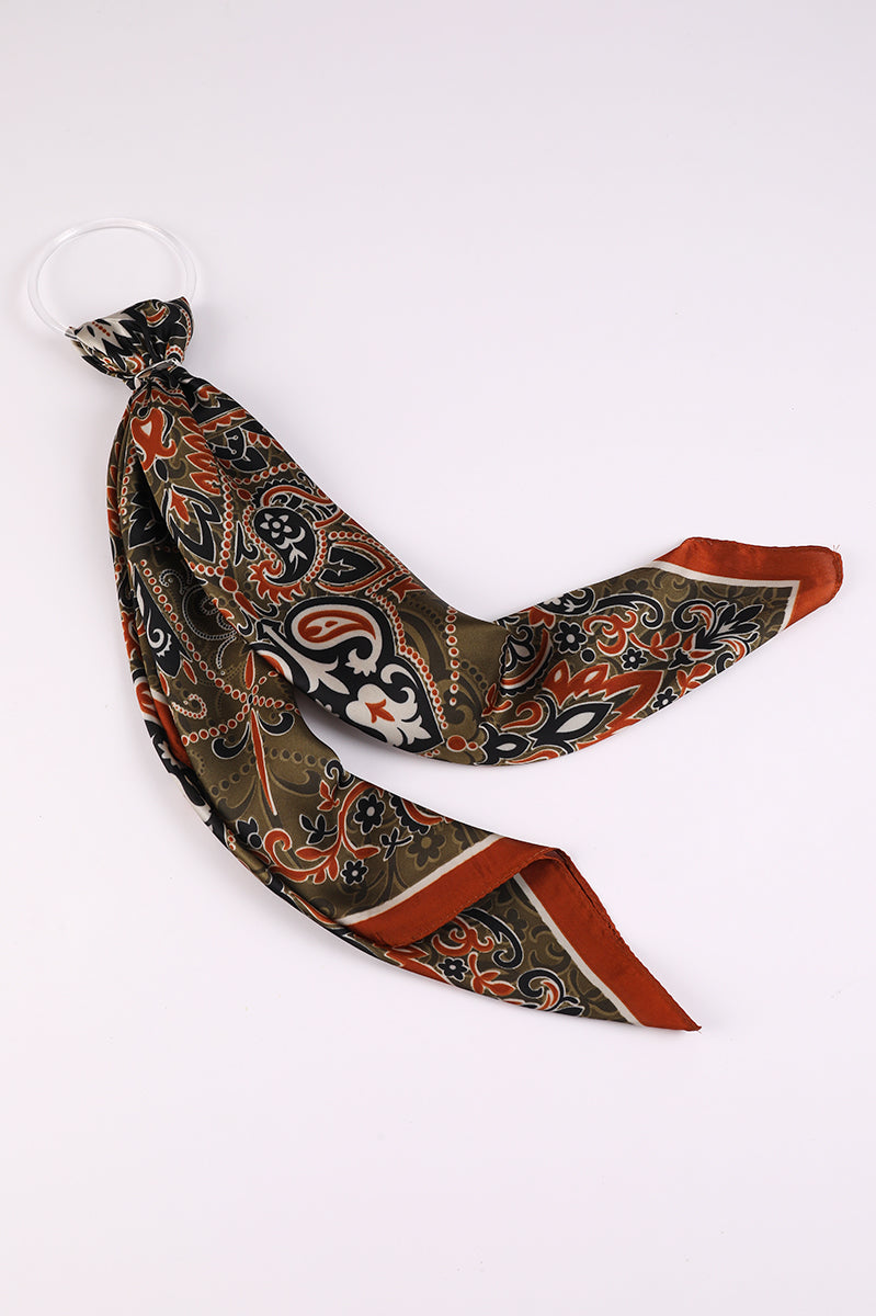 Printed Foulard Scarf Accessory