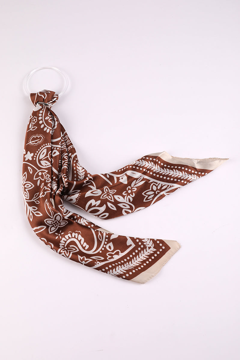 Printed Foulard Scarf Accessory