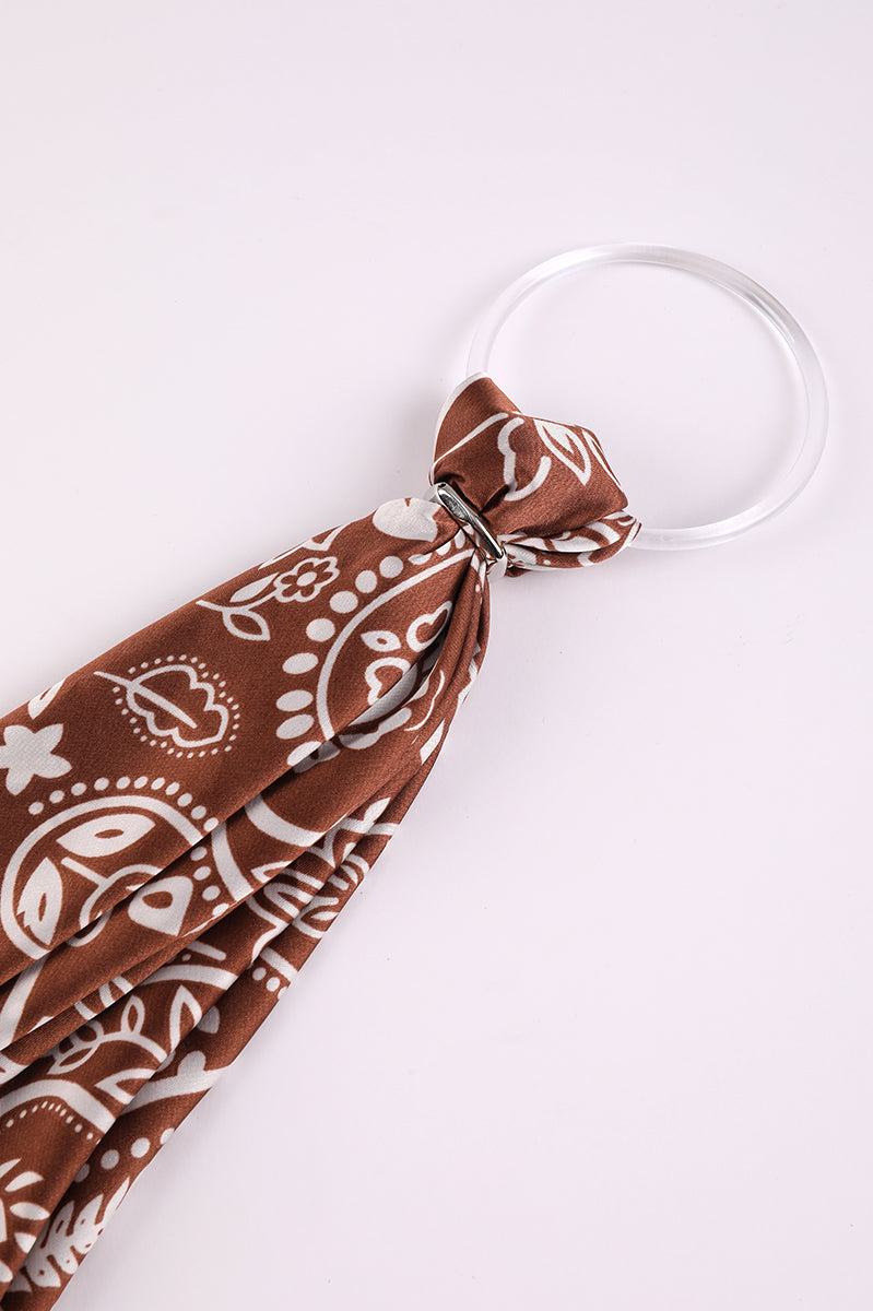 Printed Foulard Scarf Accessory
