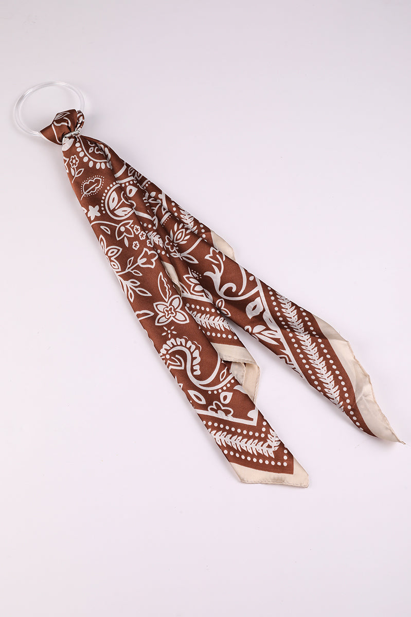 Printed Foulard Scarf Accessory