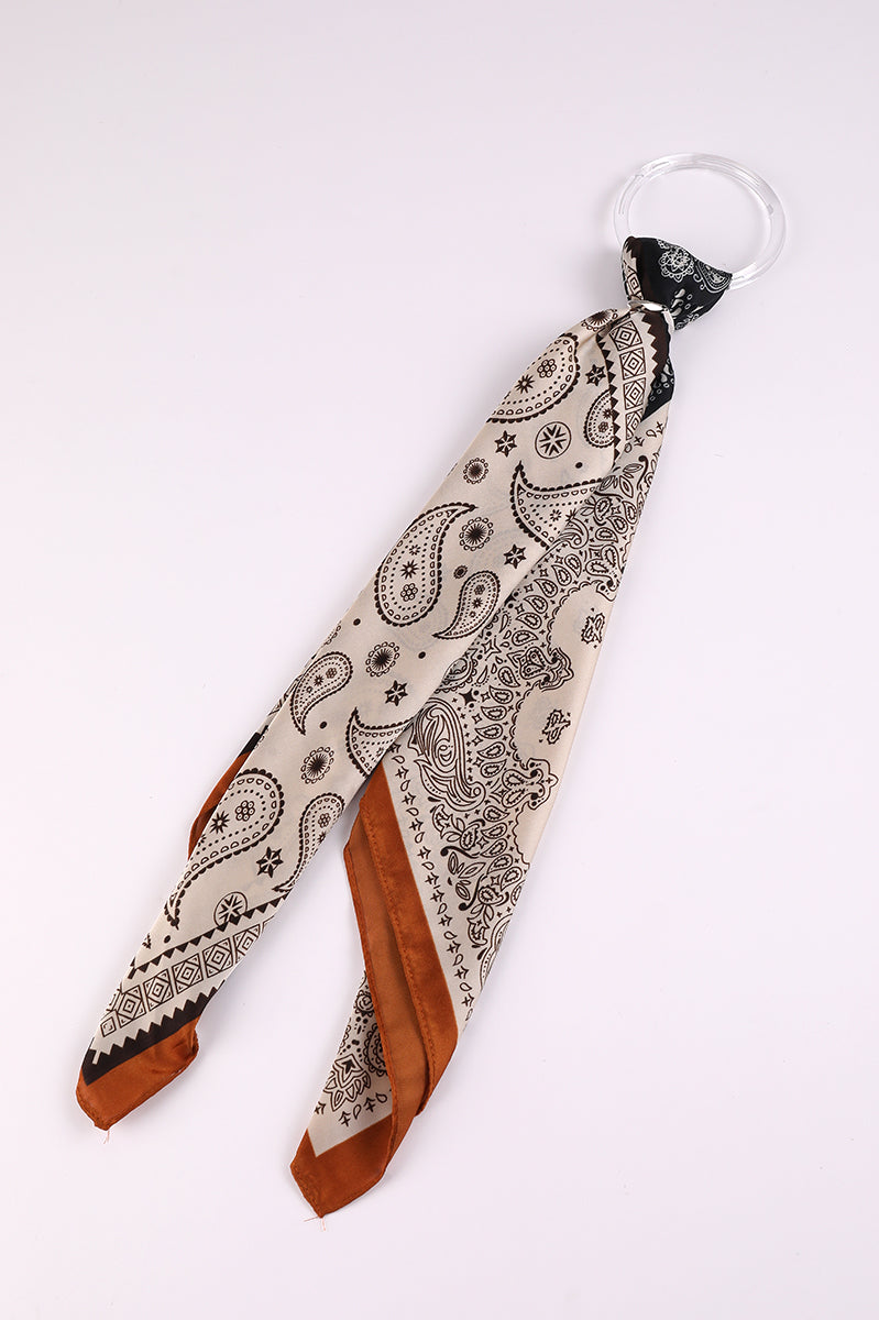 Printed Foulard Scarf Accessory