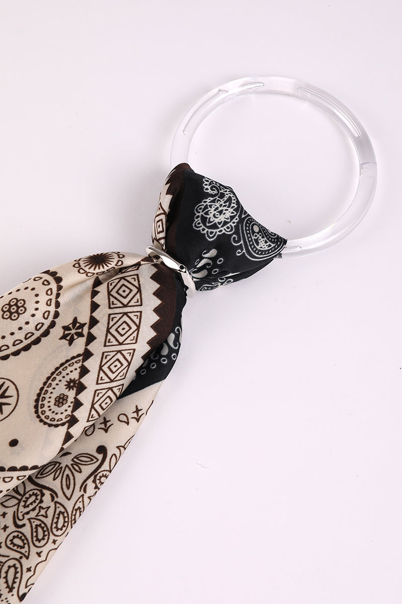 Printed Foulard Scarf Accessory
