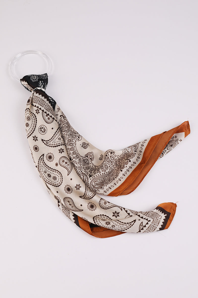 Printed Foulard Scarf Accessory