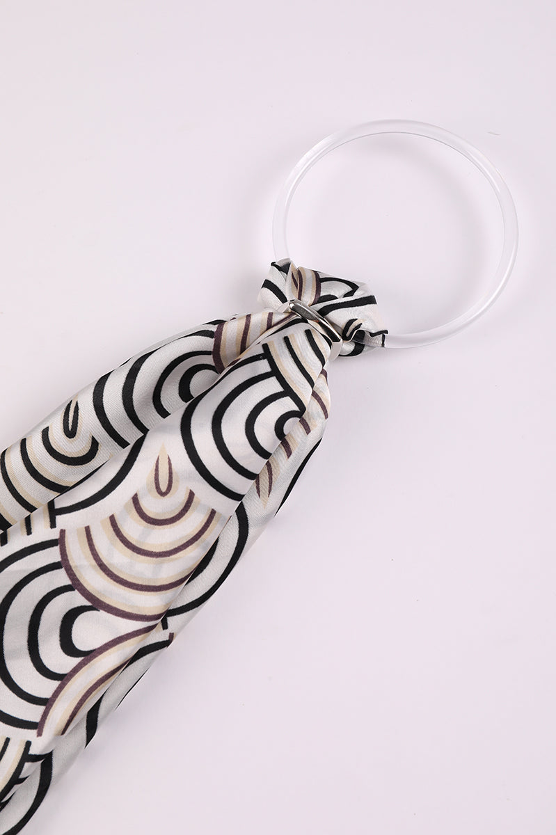 Printed Foulard Scarf Accessory