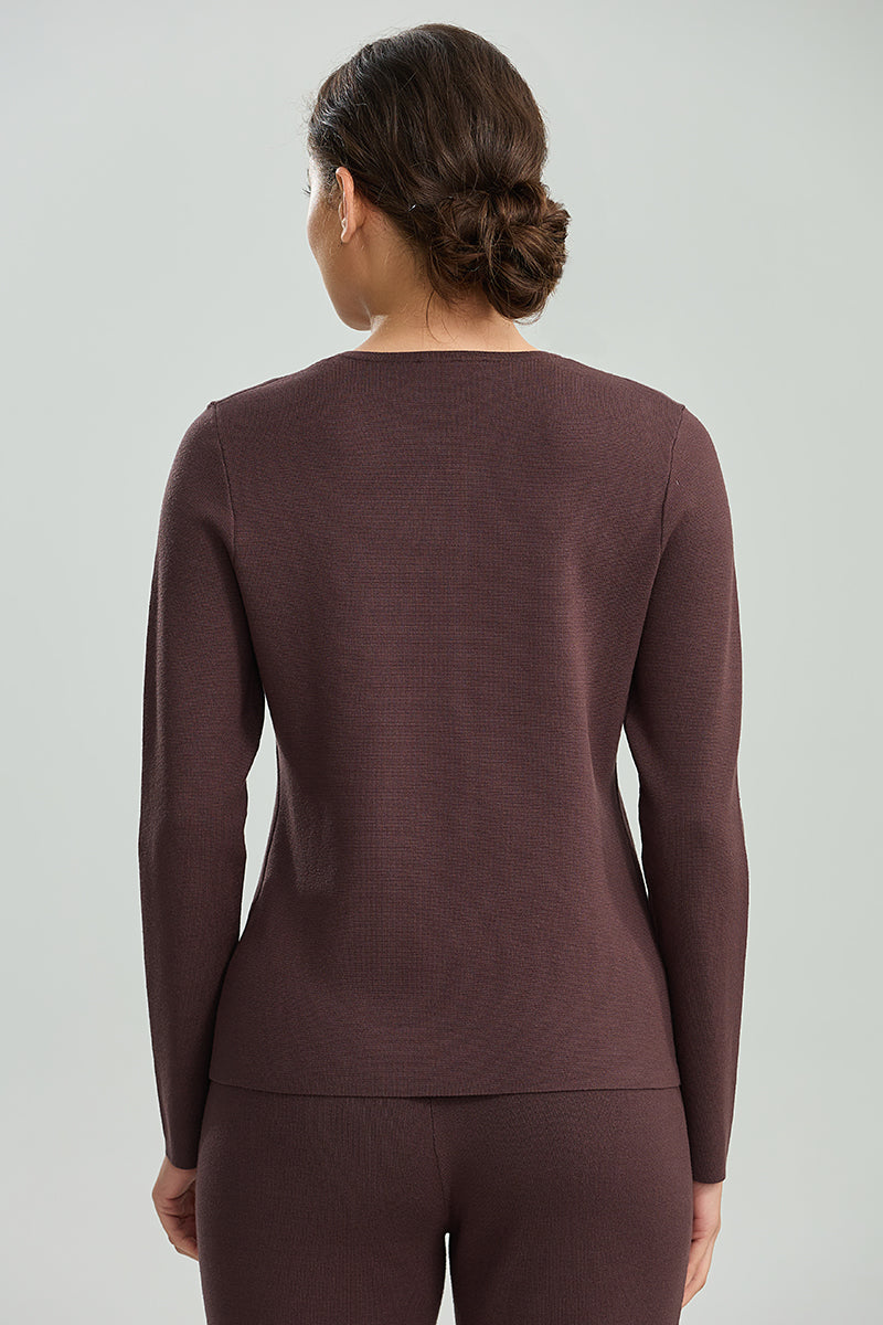 Button-Front Knit Jacket