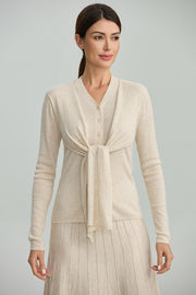 Tie-Waist Knit Cardigan