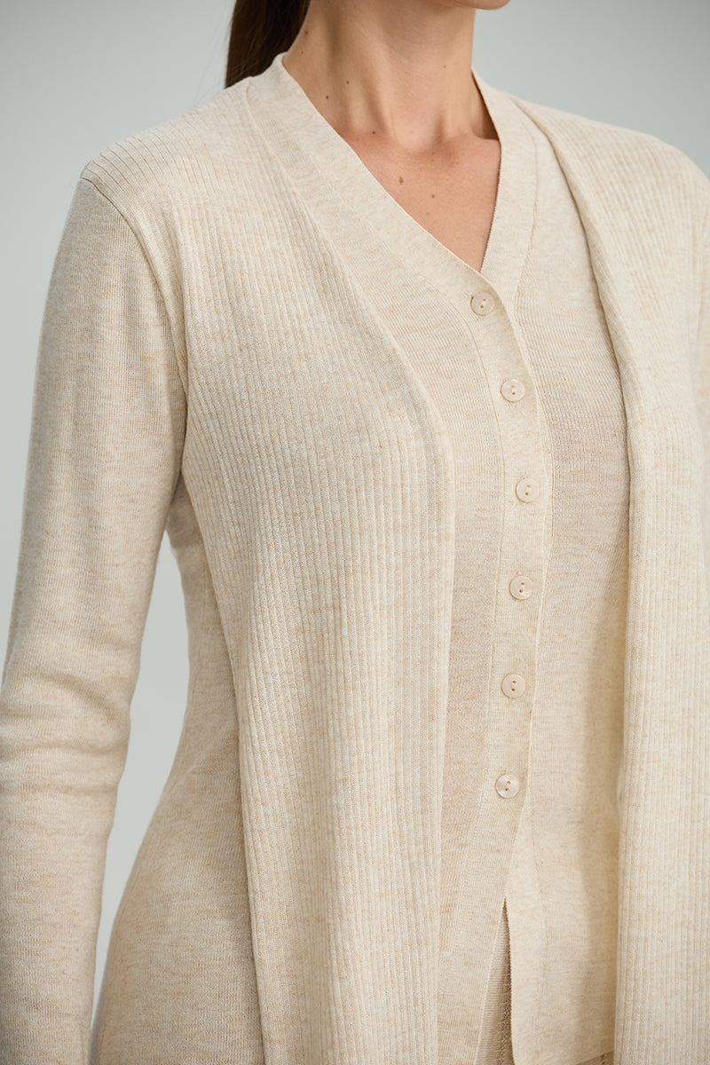 Tie-Waist Knit Cardigan