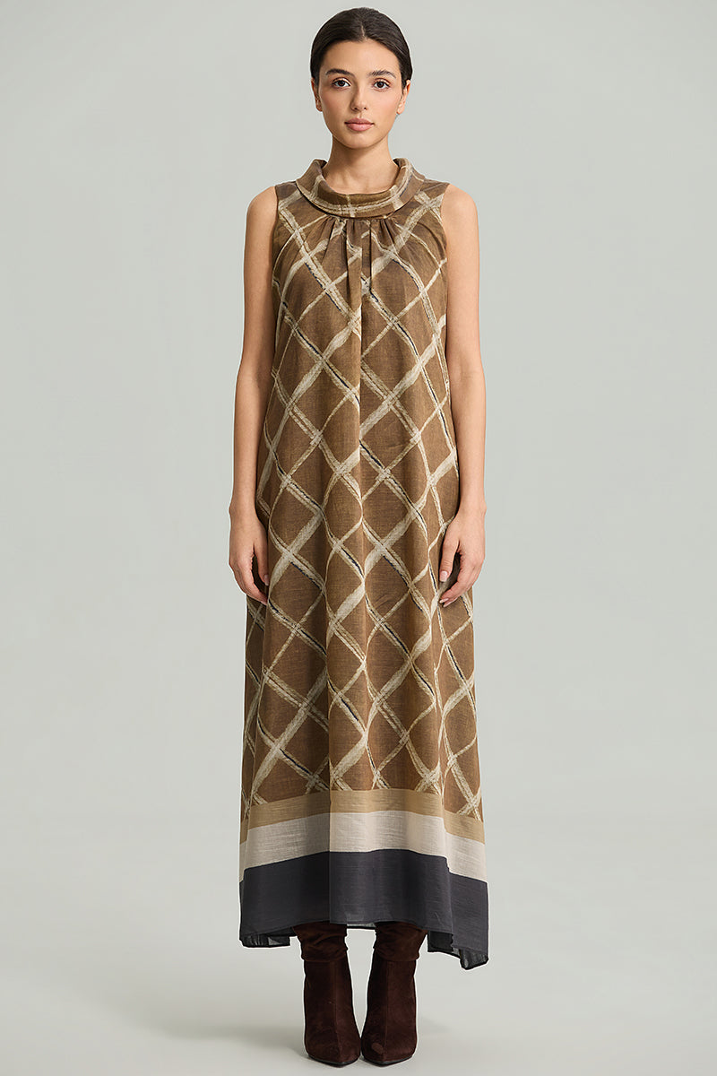 Printed Sleeveless Maxi Dress