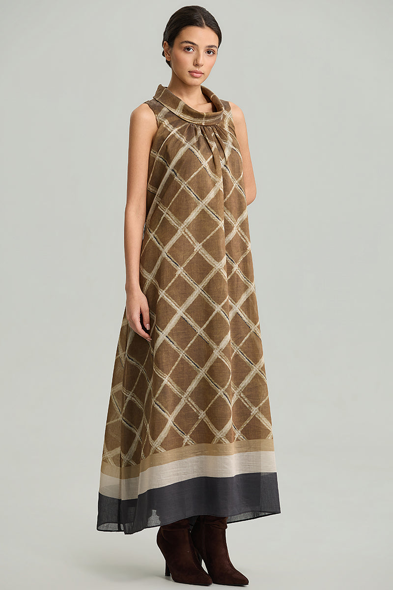 Printed Sleeveless Maxi Dress