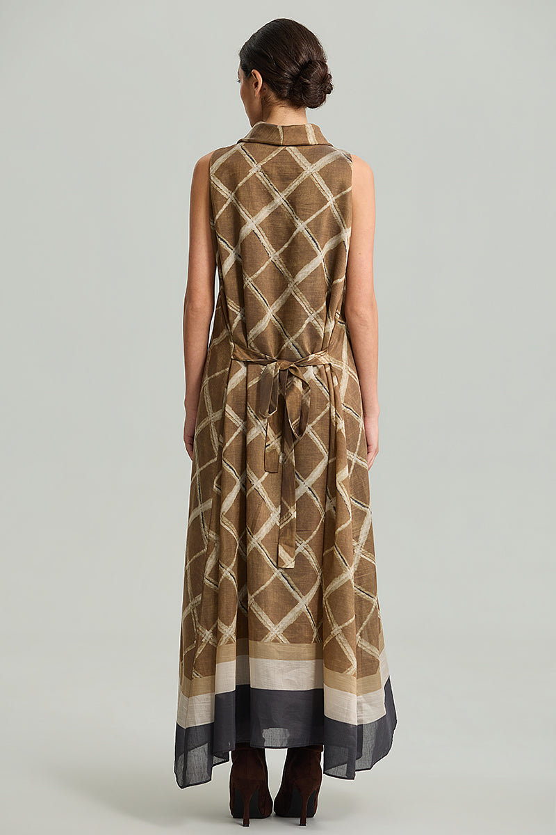 Printed Sleeveless Maxi Dress