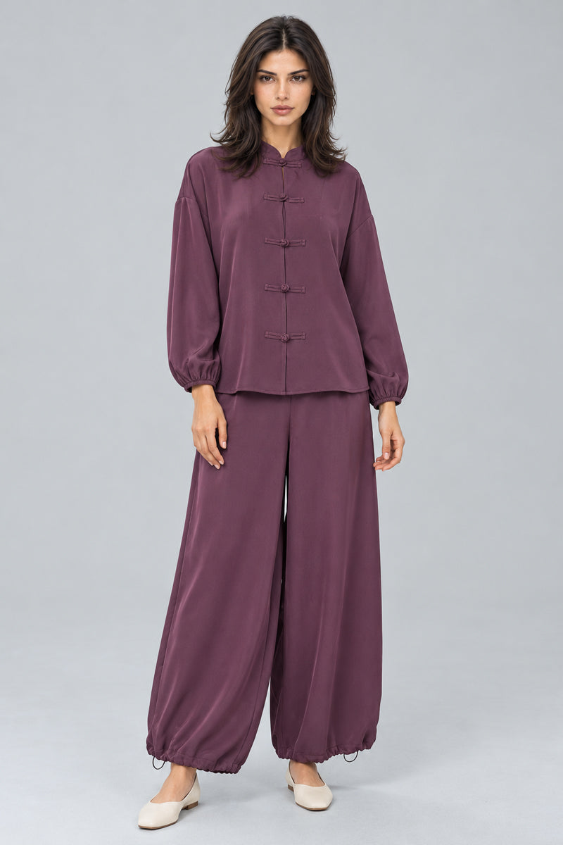 Balloon Trousers with Elastic Cuffs