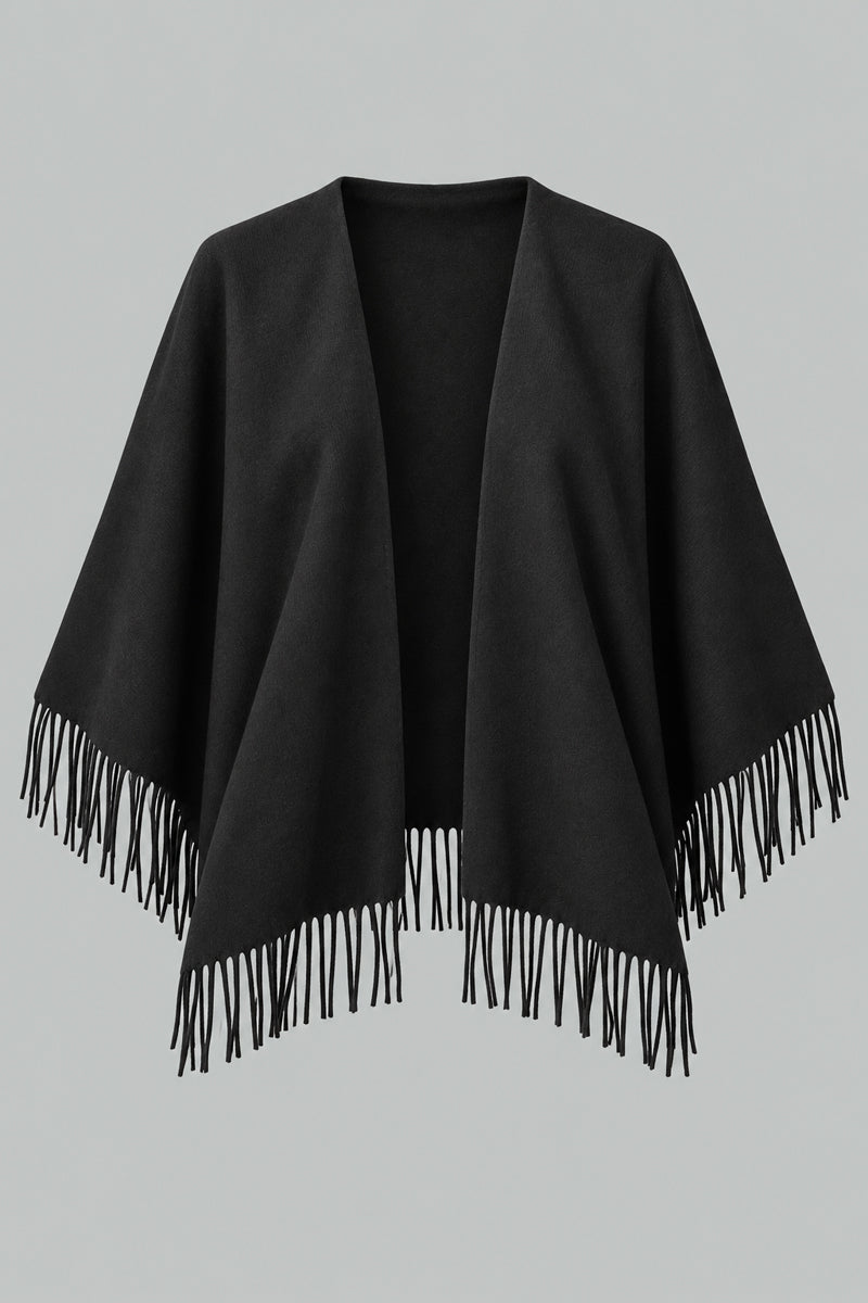 Winter Soft Scarf with Fringe Details