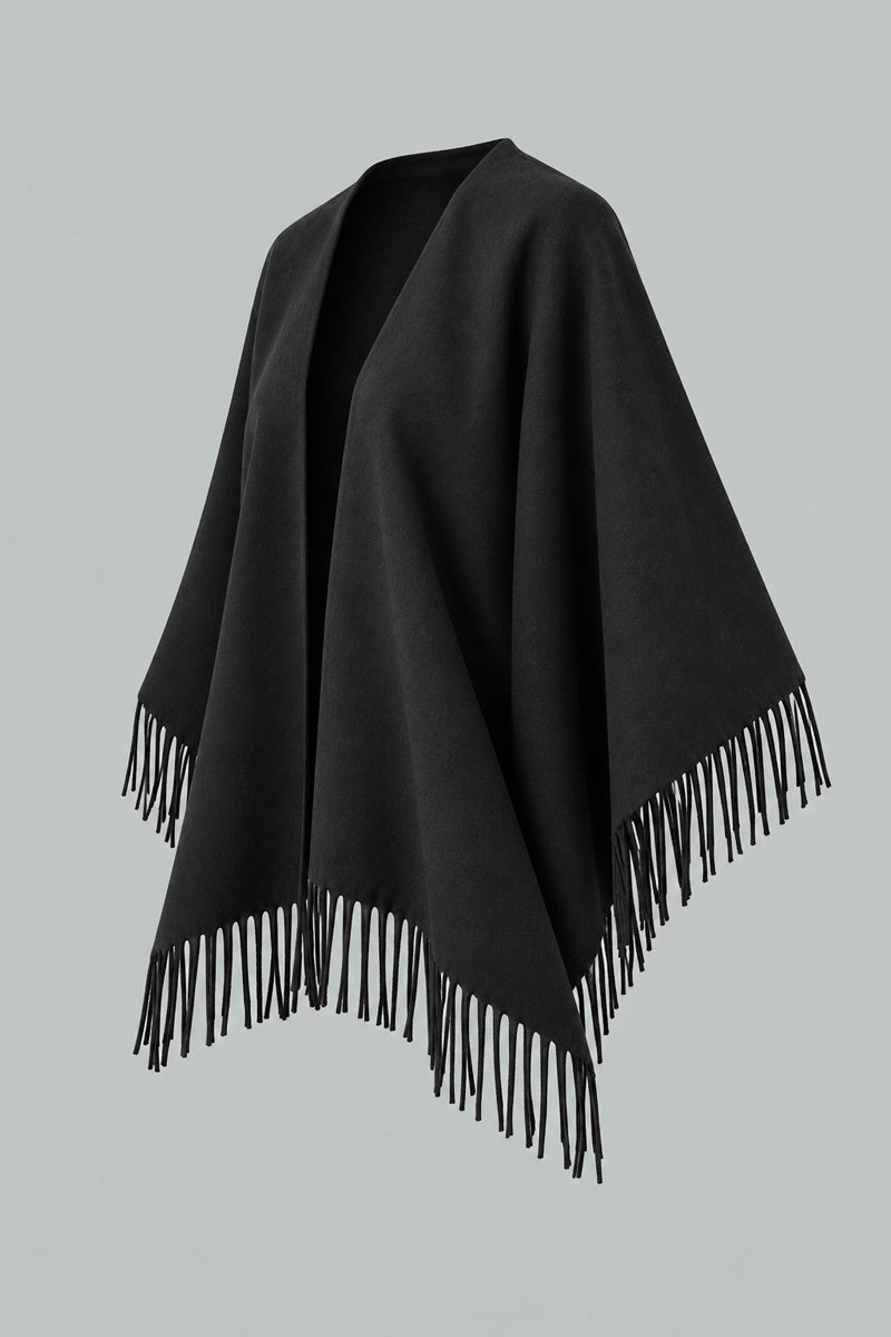 Winter Soft Scarf with Fringe Details