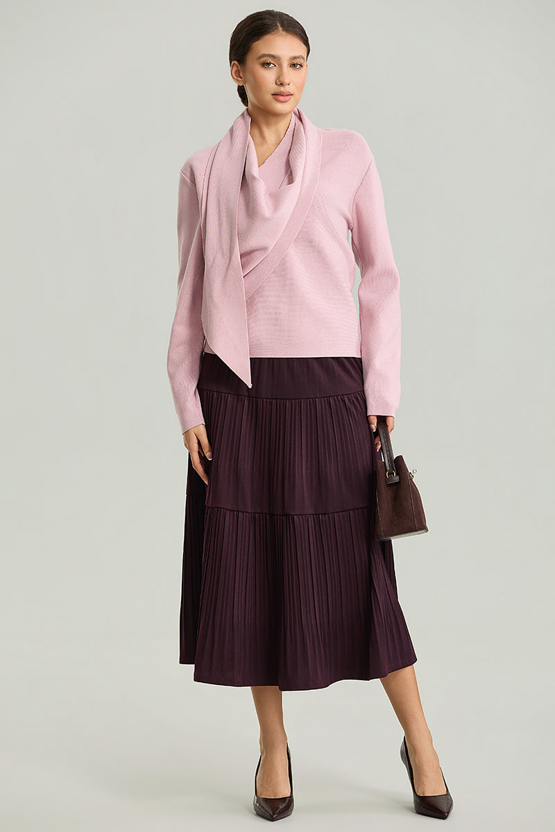 Pleated Midi Skirt