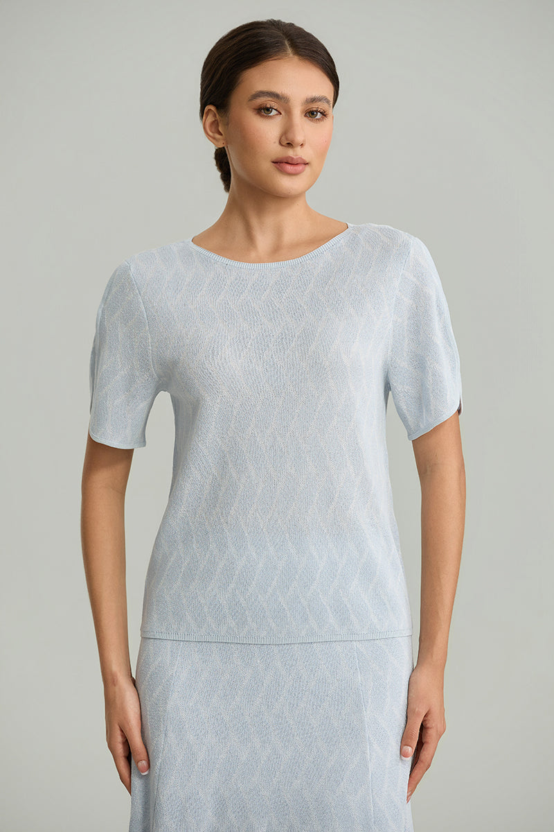 Short-Sleeve Knit Top