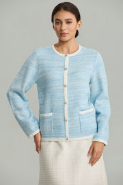 Textured Knit Cardigan with Pockets