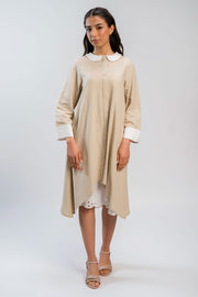 فستان ميدي بقصة غير متماثلة