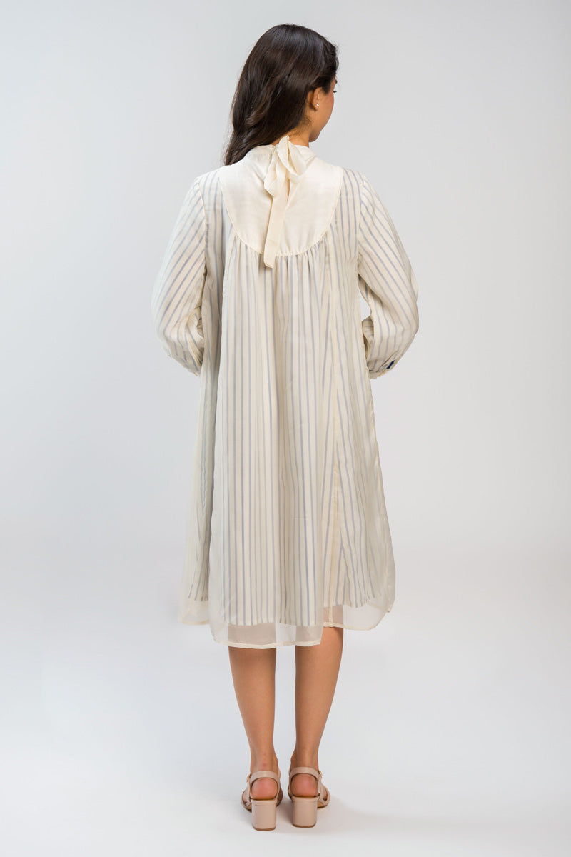 Midi Dress with Front Embroidery