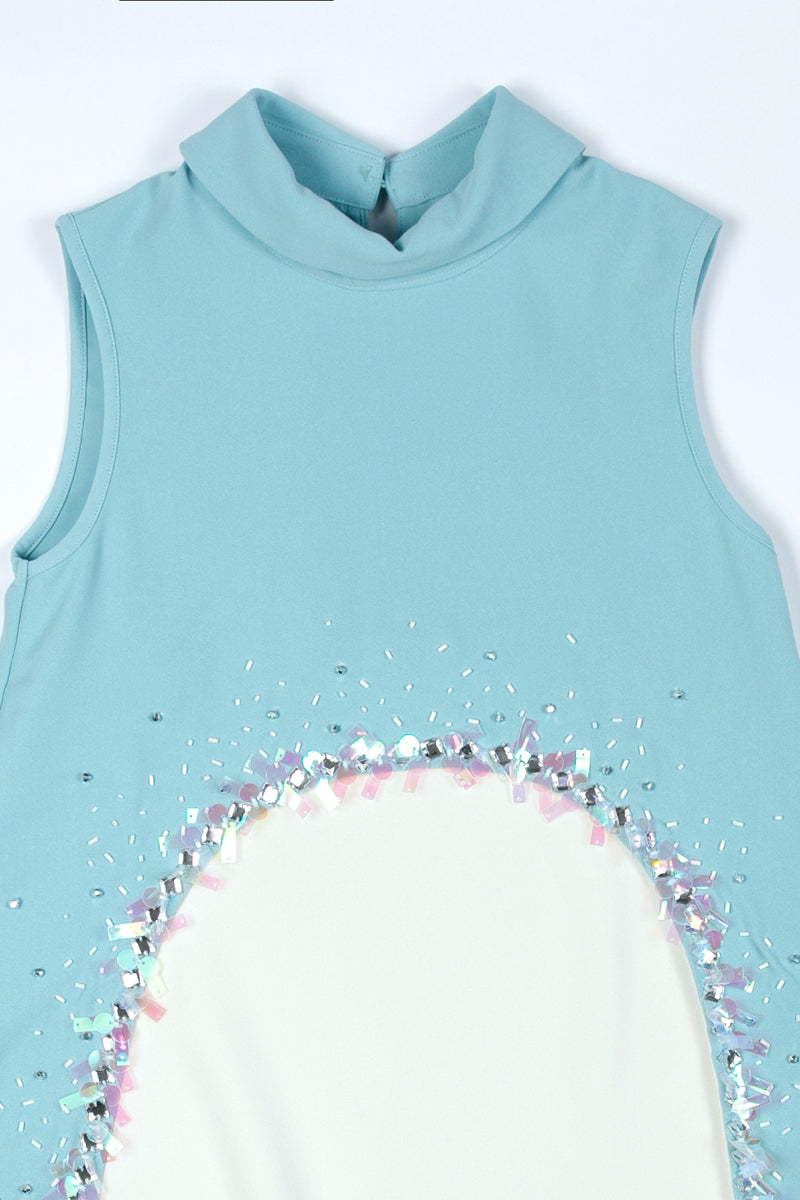 Sleeveless Dress with Embellished Detail