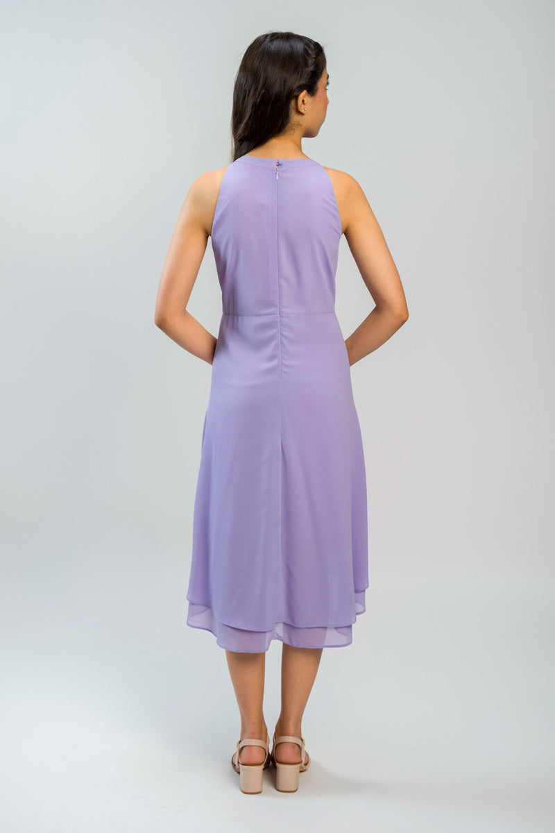 فستان ميدي بقصة غير متساوية