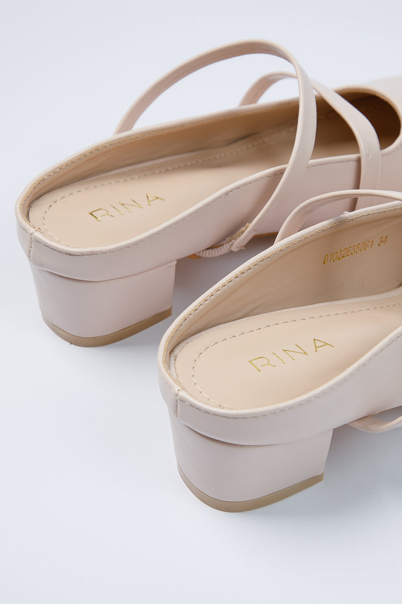 Pointed Mule with Double Straps for Girls